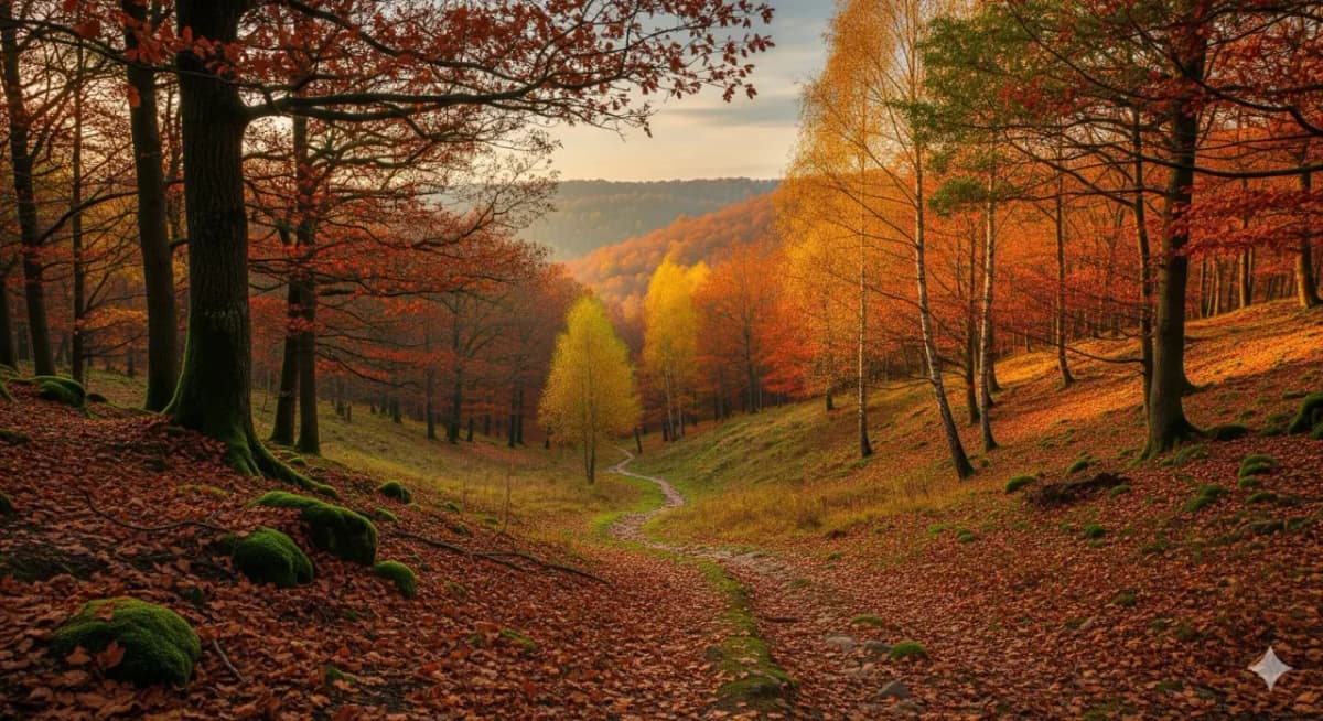 Deep Autumn color palette guide featuring rich warm colors like espresso brown, burnt sienna, and deep teal for seasonal color analysis