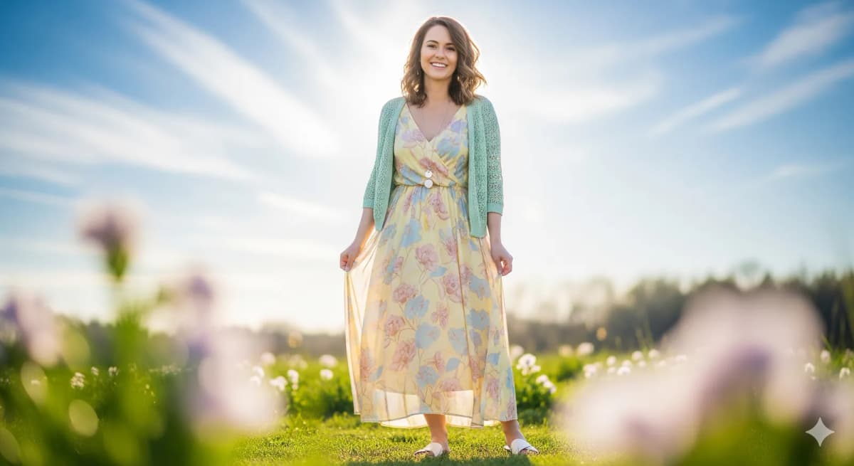 Light Spring color palette featuring fresh, delicate colors like pale coral, soft mint, and light aqua for seasonal color analysis