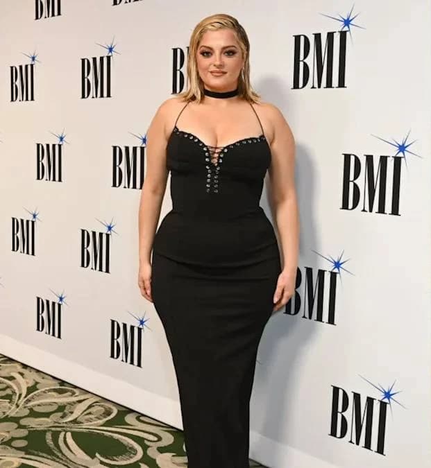 Editorial gallery of Bebe Rexha styled in soft spring wardrobes featuring peach, mint, and buttery neutrals, highlighting peach sorbet, seafoam, buttercream, leafy green, and rose beige.