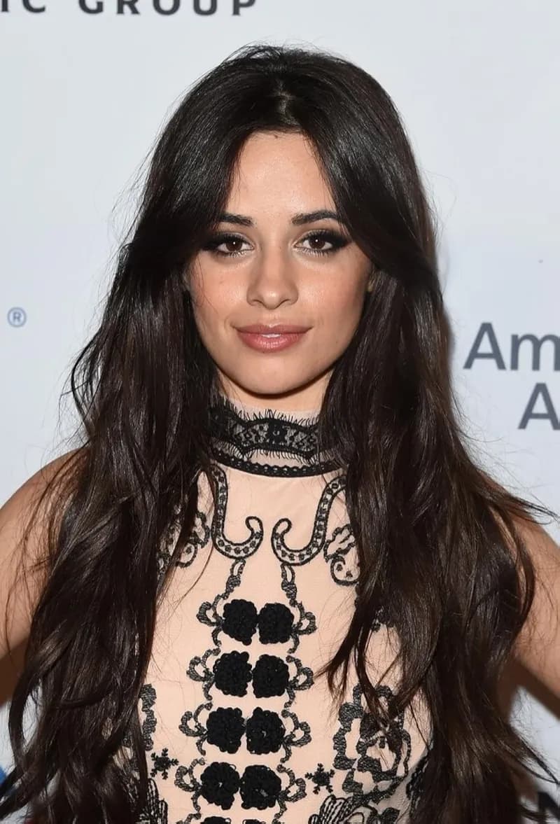 Editorial gallery of Camila Cabello styled in light spring looks full of sherbet pinks, mint greens, and warm ivory, highlighting sherbet peach, sea glass, buttermilk, mint foam, and rose coral.