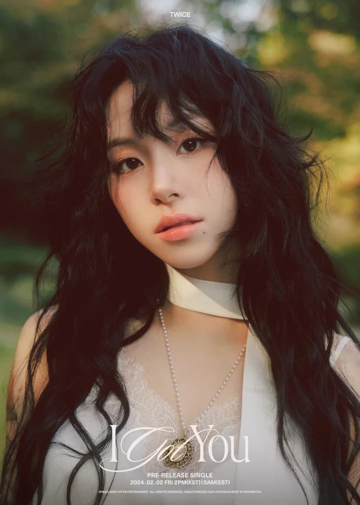 Chaeyoung (TWICE) wearing sunshine pastel outfits with fluid fabric and glow, showcasing sherbet peach, sea glass, buttermilk, mint foam, and rose coral from the Light Spring palette.