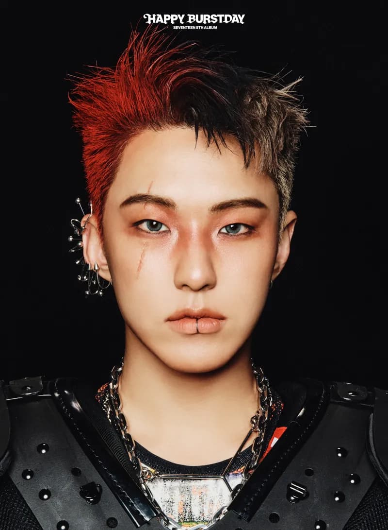 Editorial gallery of Hoshi (SEVENTEEN) styled in neutral winter outfits highlighting sapphire, burgundy, and smoked grays, highlighting steel blue, cranberry, optic white, graphite, and imperial purple.