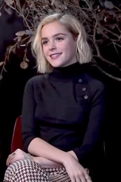 Editorial gallery of Kiernan Shipka styled in light summer outfits blending powder blues, lilac, and silvery neutrals, highlighting sky blue, cool blush, opal gray, mint chiffon, and soft navy.