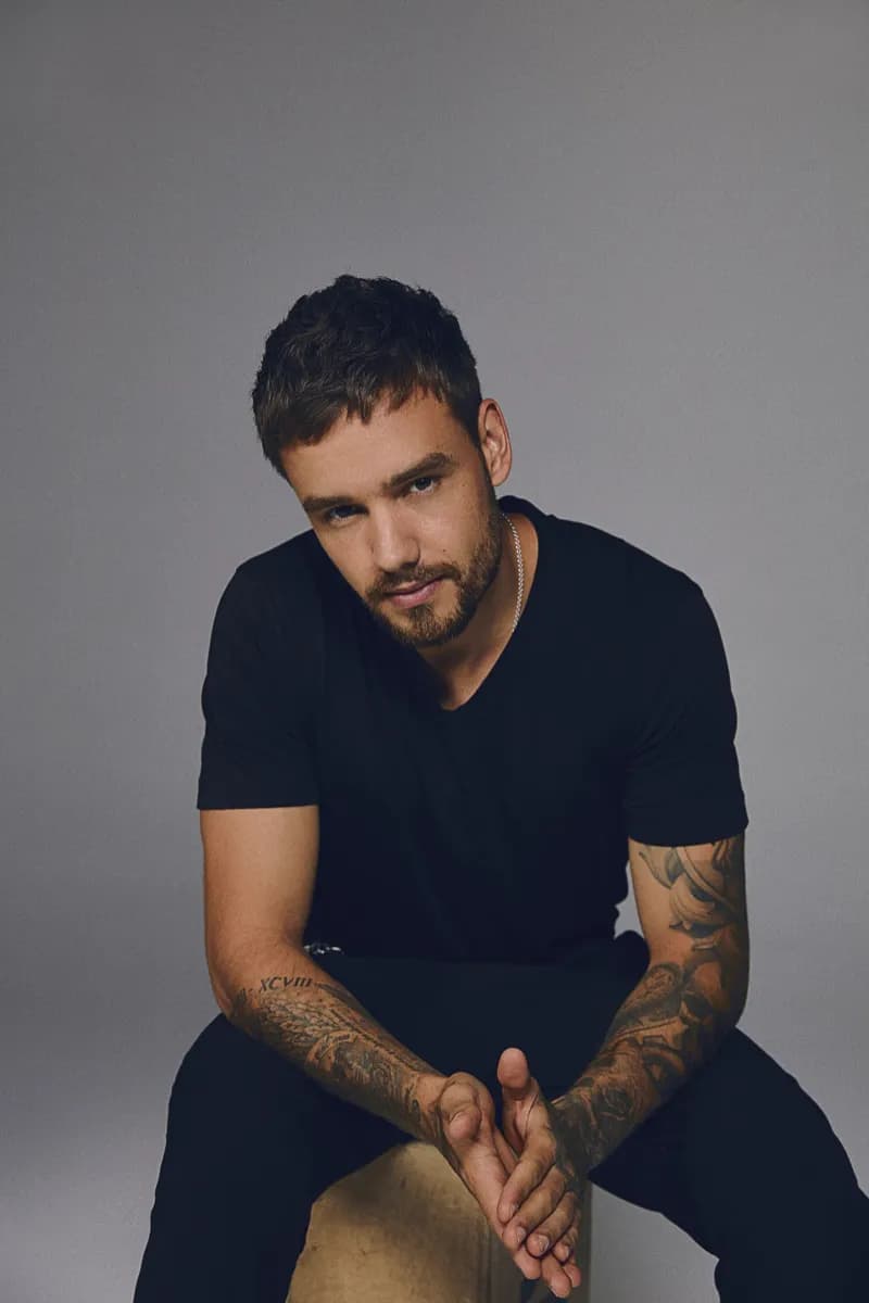 Editorial gallery of Liam Payne styled in bright winter looks with electric blues, magenta accents, and polished black, highlighting electric cobalt, icy magenta, optic white, chrome silver, and inky black.