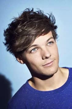 Editorial gallery of Louis Tomlinson styled in soft summer outfits blending dusty mauve, mist blue, and slate neutrals, highlighting heather gray, dusty mauve, mist blue, slate green, and antique silver.