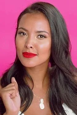 Maya Jama wearing saturated autumn looks with molten metallics, showcasing molten copper, emerald teal, paprika red, bronze caramel, and espresso from the Vibrant Autumn palette.