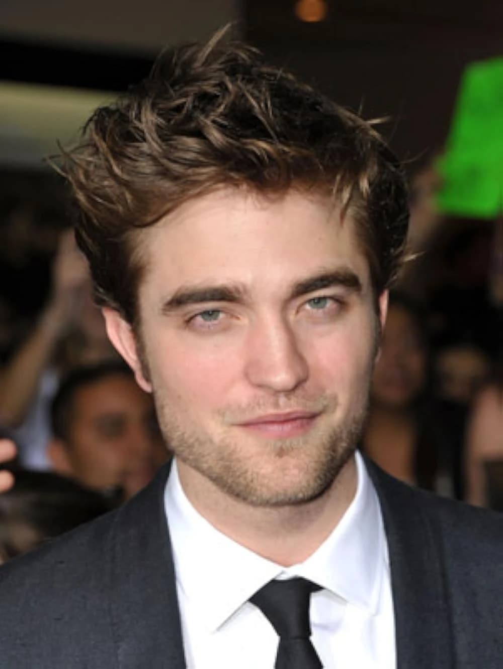 Editorial gallery of Robert Pattinson styled in soft summer outfits blending dusty mauve, mist blue, and slate neutrals, highlighting heather gray, dusty mauve, mist blue, slate green, and antique silver.