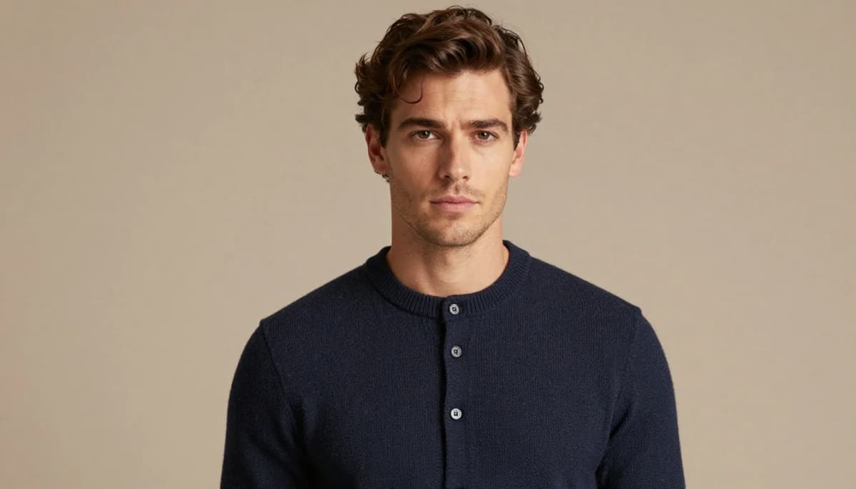 How to wear best colors for men with brown hair | men's color guide — pairing warm navy, indigo, teal near the face