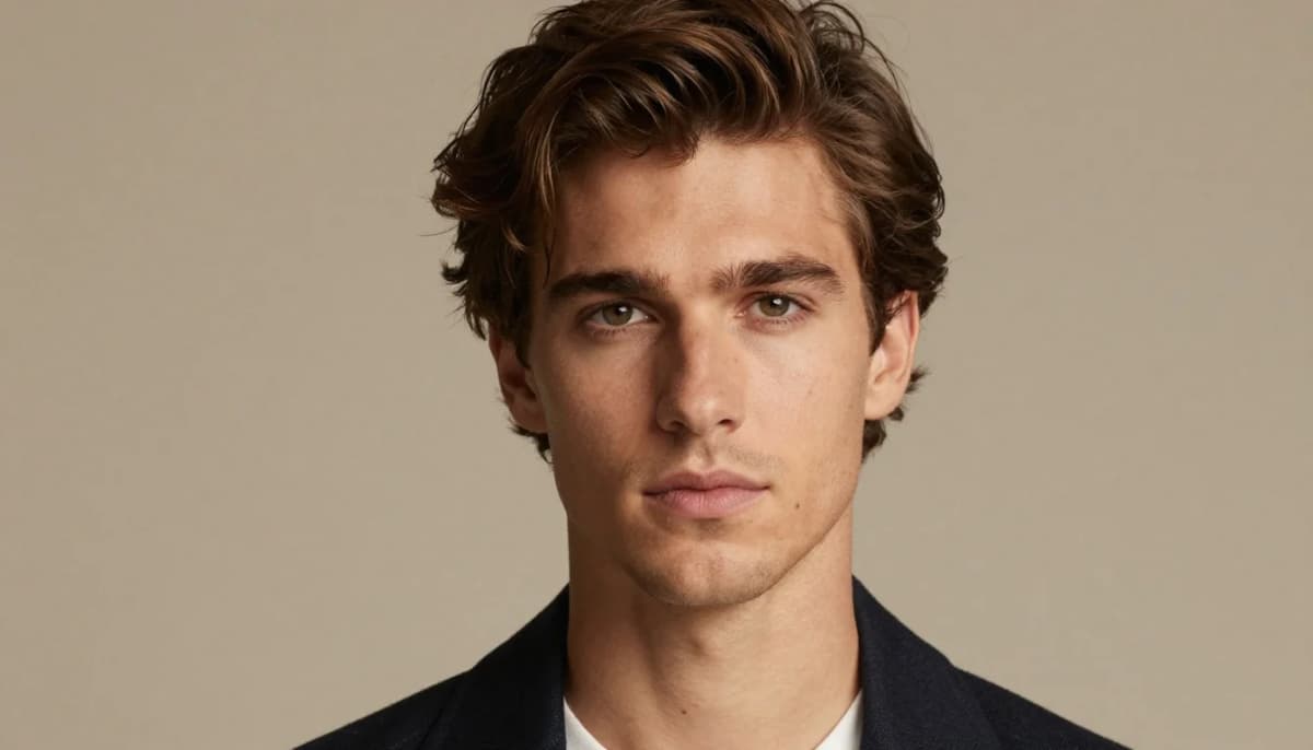 Best Colors for Men with Brown Hair | Men's Color Guide — flattering shades including warm navy, indigo, teal, petrol blue