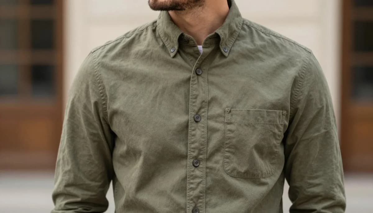 How to wear best colors for men with hazel eyes | men's color guide — pairing olive, forest green, moss near the face