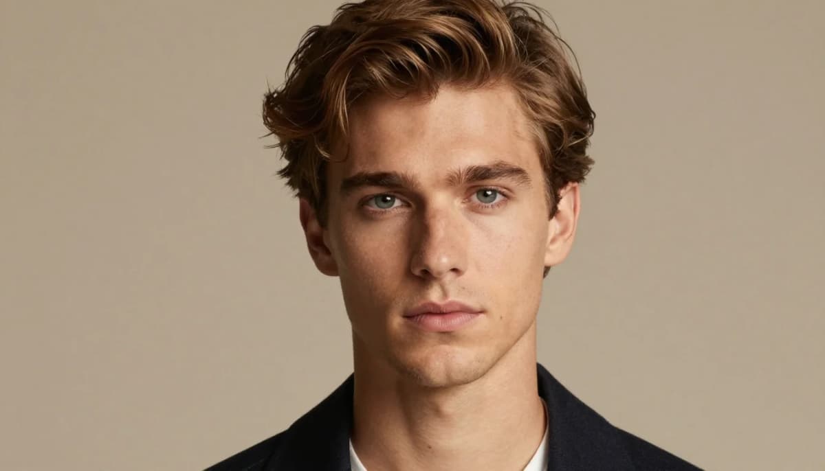Best Colors for Men with Light Brown Hair | Men's Color Guide — flattering shades including warm navy, slate blue, soft denim, dusty indigo