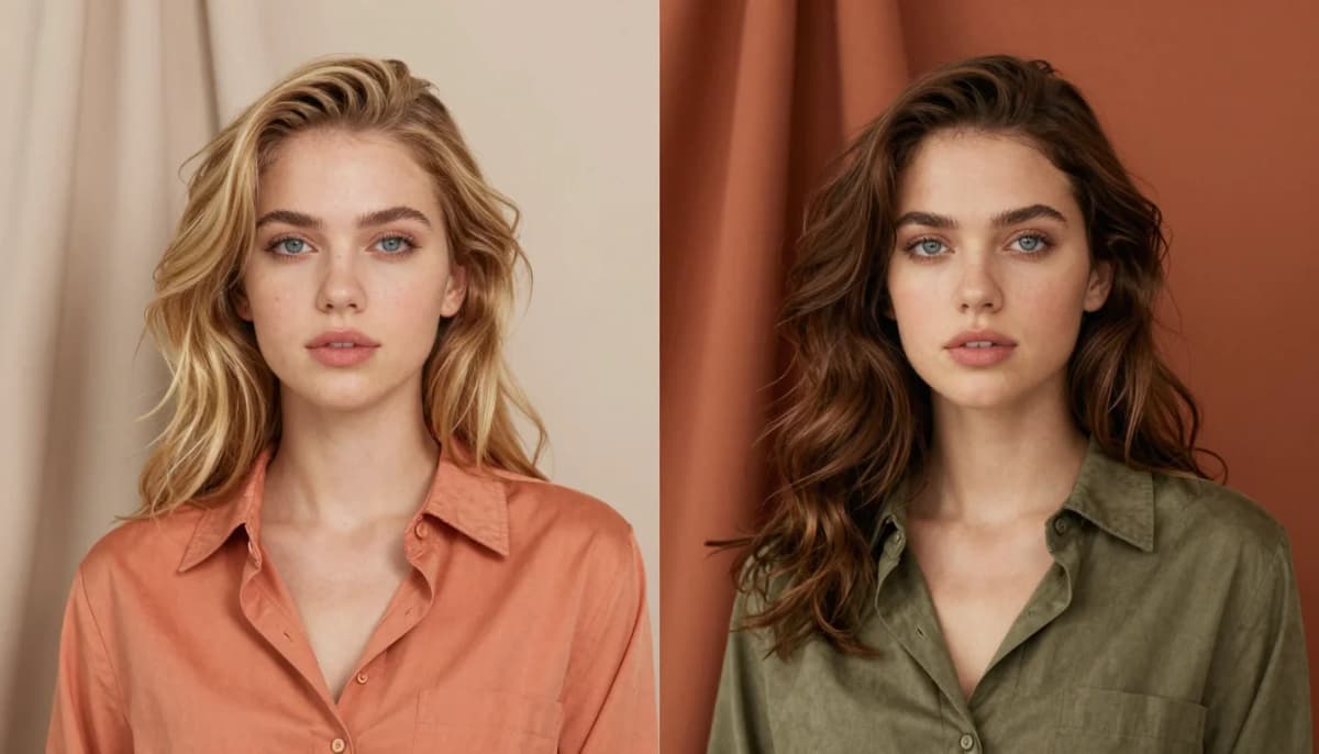Fruehling oder Herbst Farbtyp? So erkennst du den Unterschied — flattering shades including pfirsich, koralle, buttergelb, klares warmgruen