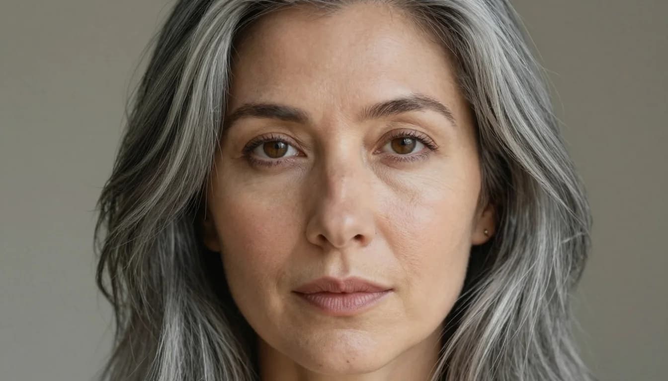 The Warm-Cool Tension in Grey Hair and Brown Eyes