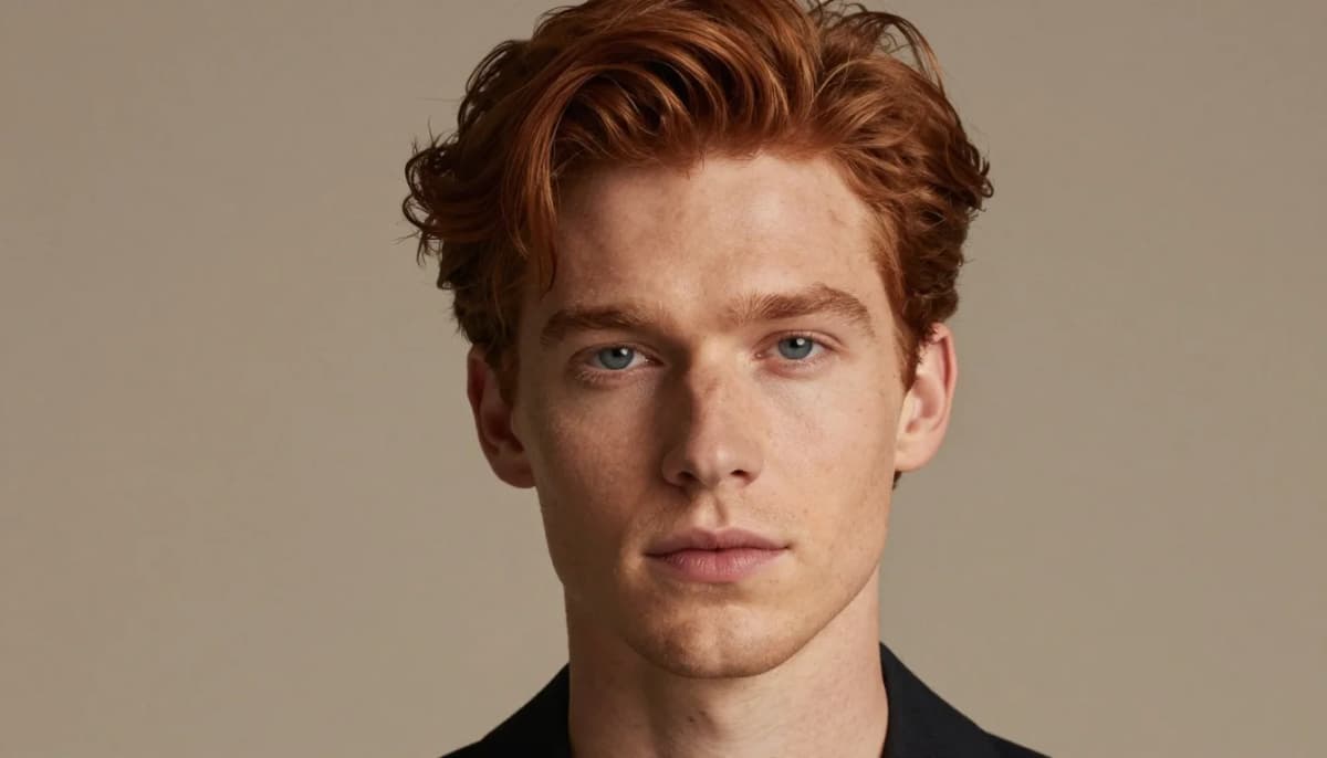 Best Colors for Men with Auburn Hair | Men's Color Guide Best Colors for Men with Auburn Hair | Men's Color Guide — flattering shades including forest green, olive, hunter green, moss