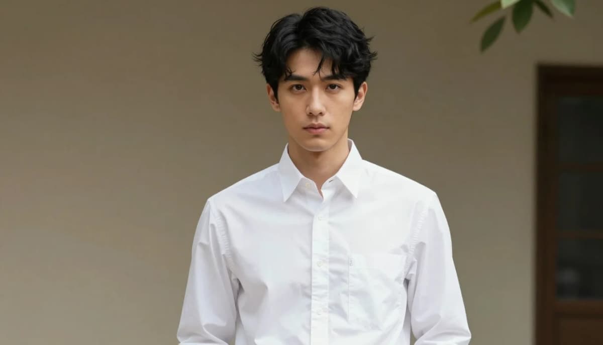 How to wear: Best Colors for Men with Black Hair | Men's Color Guide How to wear best colors for men with black hair | men's color guide — pairing optical white, pure white, cool ice blue near the face