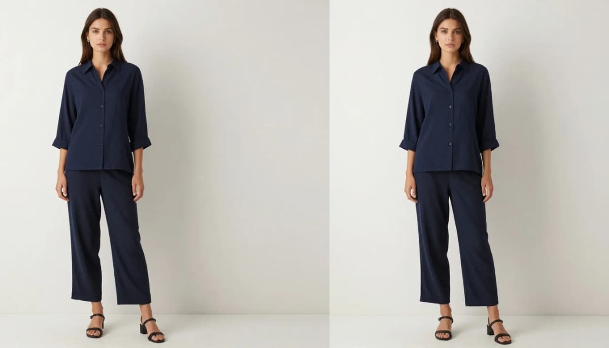 How to wear: Colors That Make You Look Slimmer How to wear colors that make you look slimmer — pairing deep navy, midnight blue, dark indigo near the face