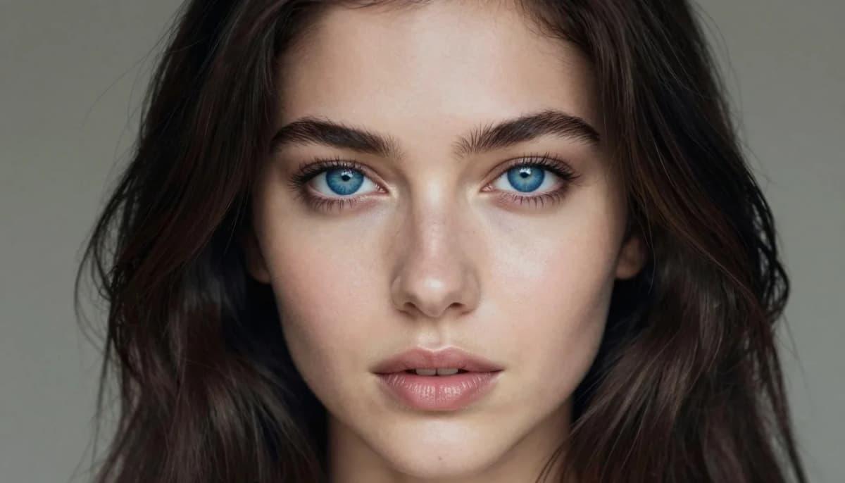 Mejores Colores para Cabello Oscuro y Ojos Azules Mejores Colores para Cabello Oscuro y Ojos Azules — flattering shades including azul hielo, blanco frío, celeste, blanco plateado