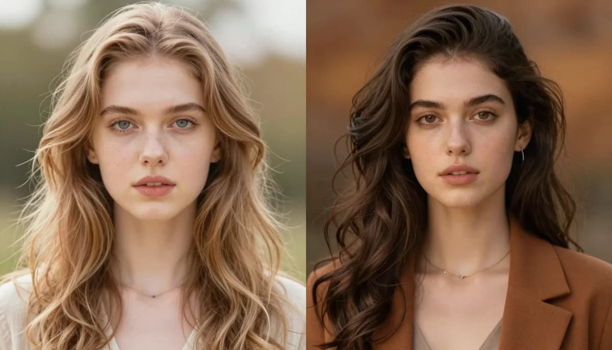 Colorimétrie : Printemps ou Automne ? Colorimétrie : Printemps ou Automne ? — flattering shades including pêche chaude, jaune doré, corail clair, bleu canard chaud