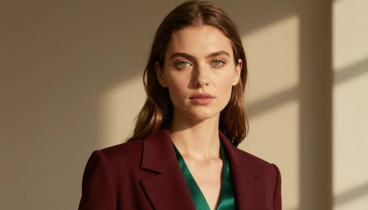 How to wear: Couleurs pour Peau Claire et Yeux Verts How to wear couleurs pour peau claire et yeux verts — pairing aubergine profond, violet riche, prune encre near the face