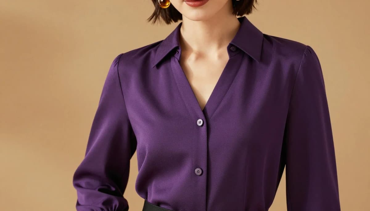 How to wear: Najlepsze kolory dla bursztynowych oczu — przewodnik How to wear najlepsze kolory dla bursztynowych oczu — przewodnik — pairing głęboki fiolet, ametyst, śliwka near the face