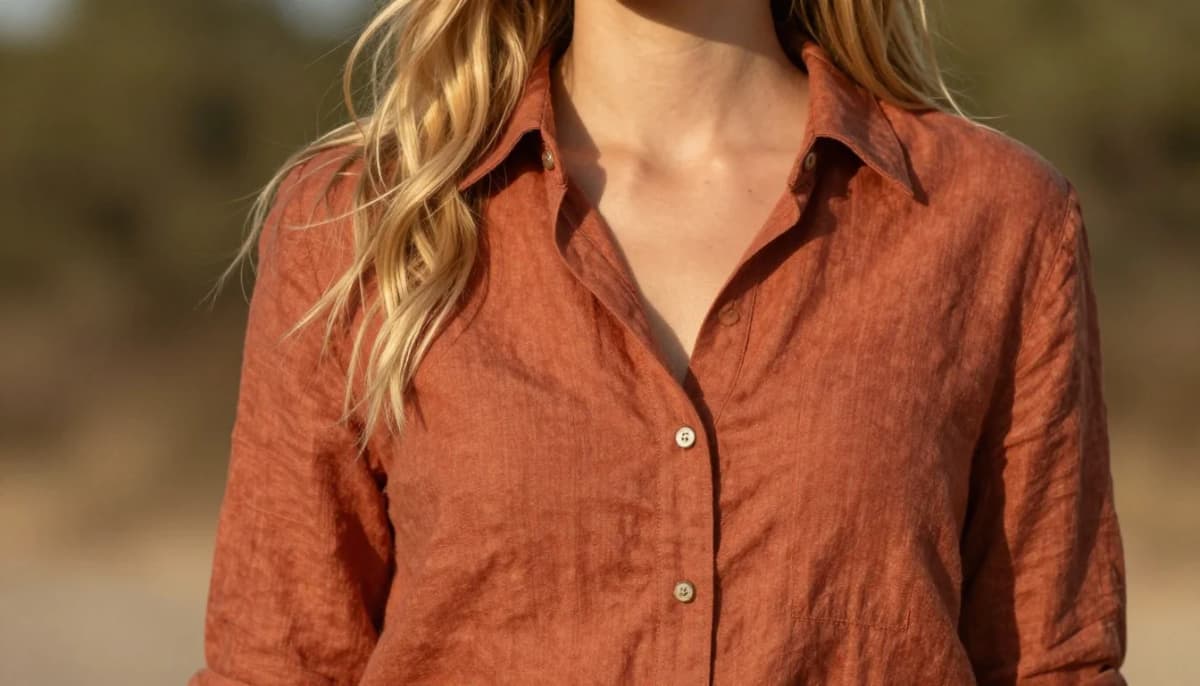 How to wear: Najlepsze kolory dla miodowego blondu — kompletny przewodnik How to wear najlepsze kolory dla miodowego blondu — kompletny przewodnik — pairing ciepła terakota, palony koral, ciepła brzoskwinia near the face