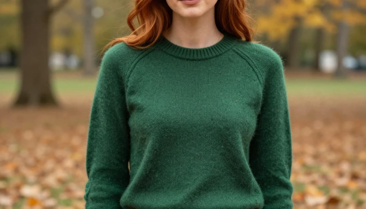 How to wear: Najlepsze kolory dla rudych włosów — przewodnik kolorystyczny How to wear najlepsze kolory dla rudych włosów — przewodnik kolorystyczny — pairing leśna zieleń, myśliwska zieleń, teal near the face