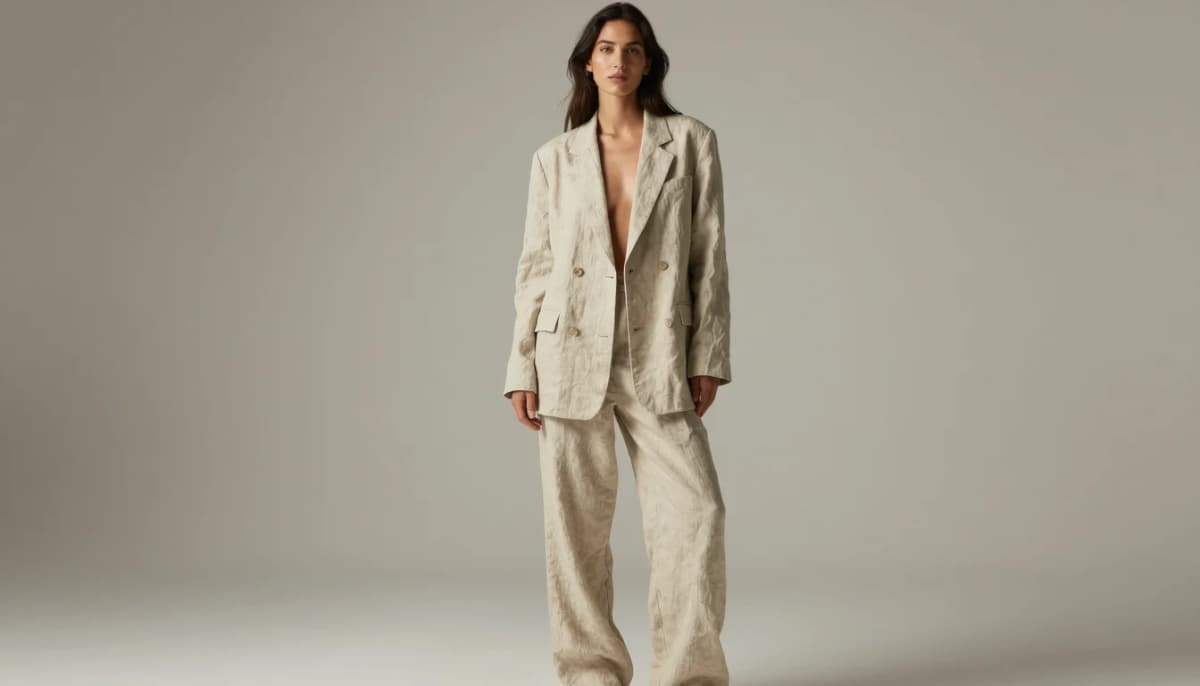 Kibbe Flamboyant Natural styling — long relaxed wide silhouette
