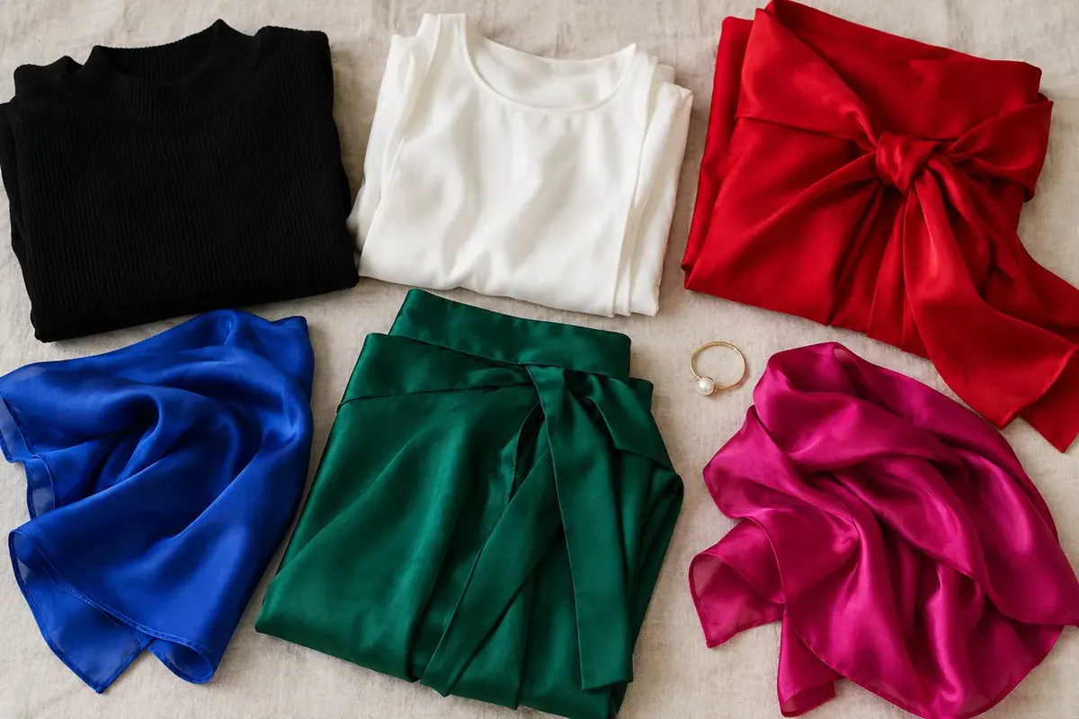 True Winter colors in clothing and fabric