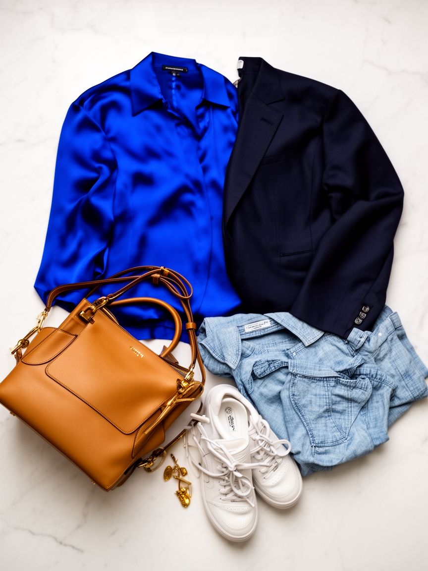 Kombinacje kolorów z niebieskim w modzie Niebieski i pomarańczowy - klasyczna kombinacja komplementarna