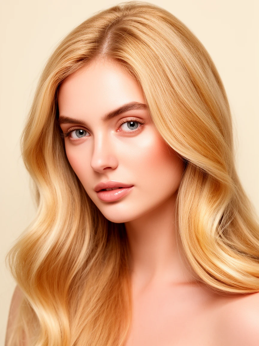 Light Spring hair color examples showing warm golden blonde shades