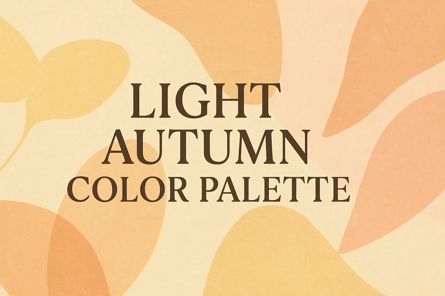 Light Autumn color palette overview