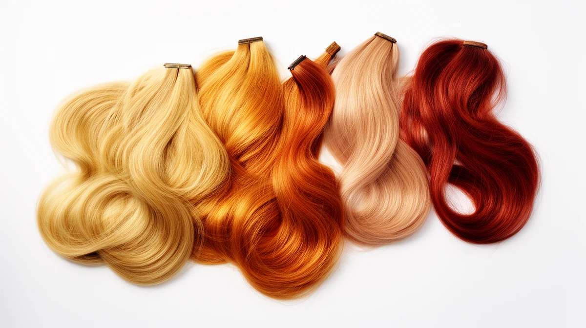 True Spring hair color swatches showing warm golden tones
