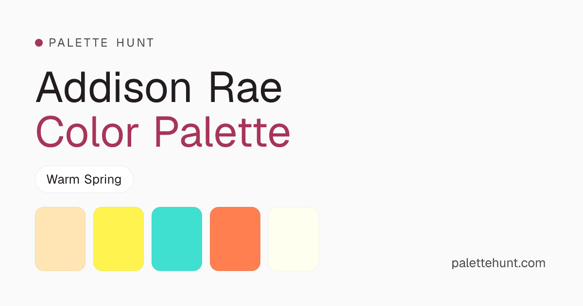 Addison Rae Color Analysis & Color Palette