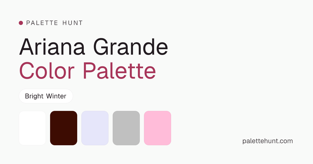 Ariana Grande Color Analysis & Color Palette