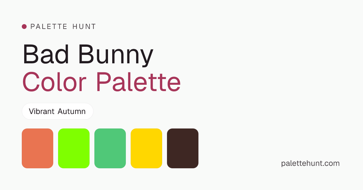 Bad Bunny Color Analysis & Color Palette
