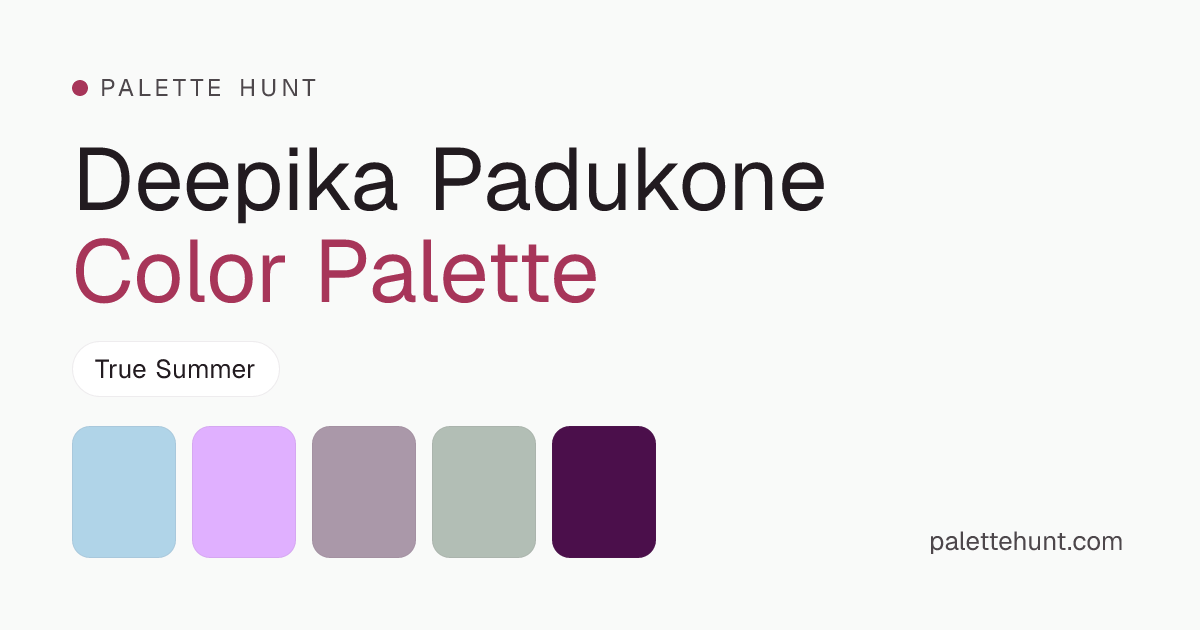 Deepika Padukone Color Analysis & Color Palette
