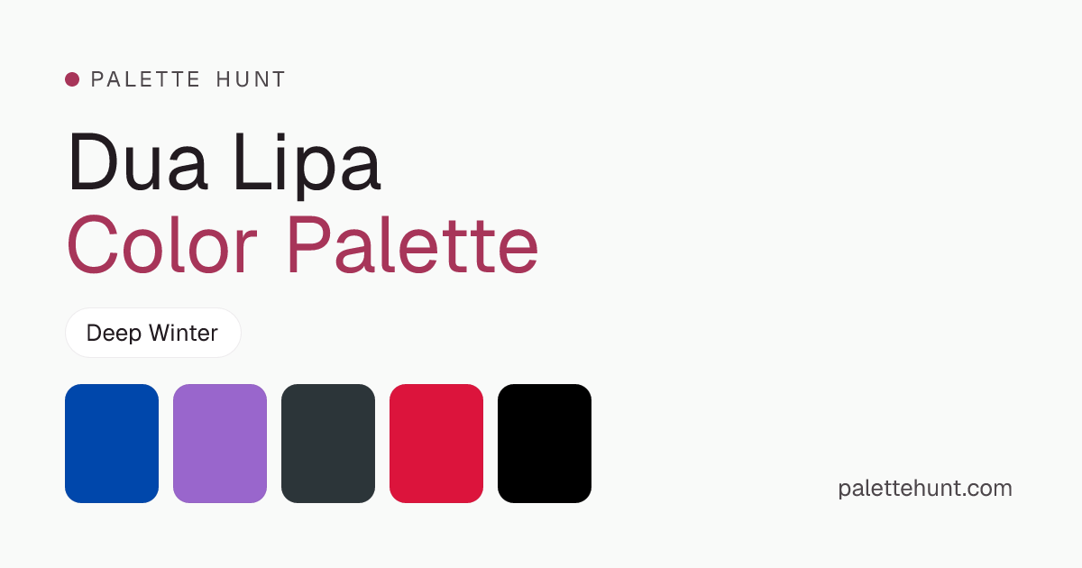 Dua Lipa Color Analysis & Color Palette