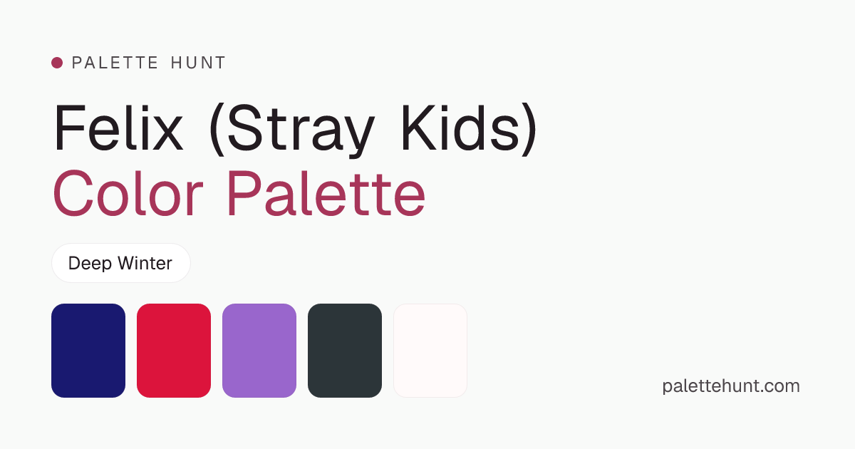 Felix (Stray Kids) Color Analysis & Color Palette