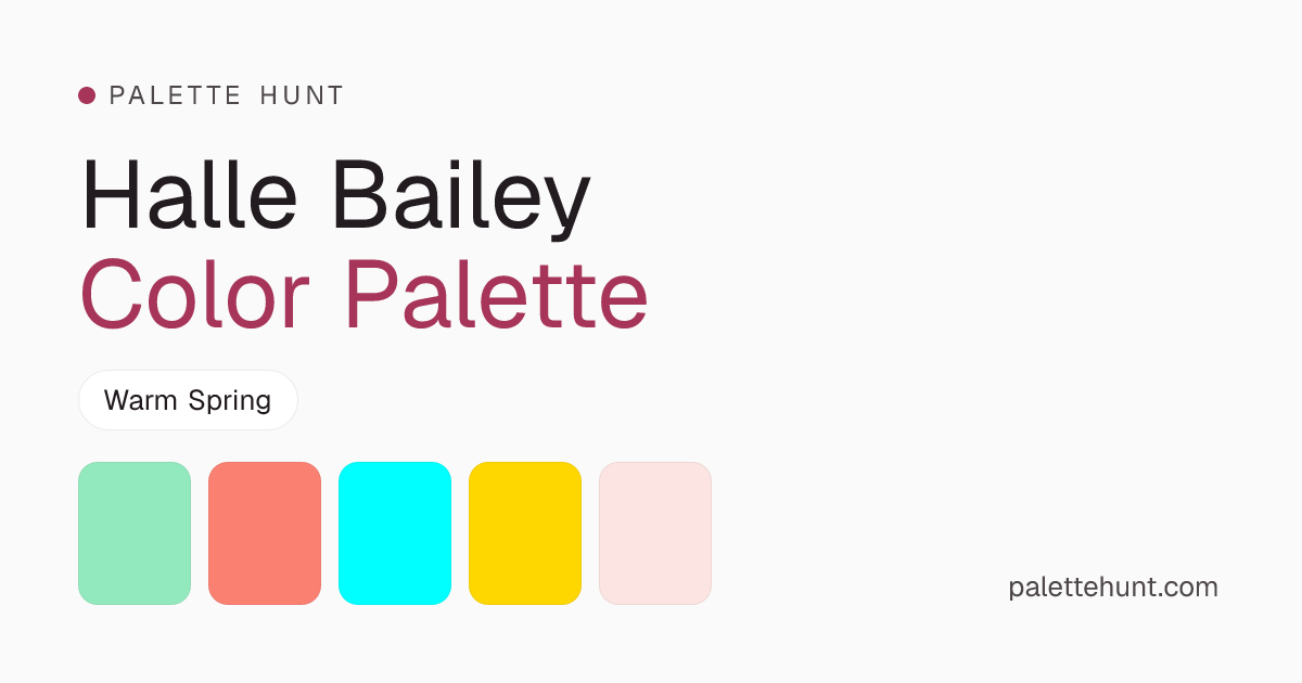 Halle Bailey Color Analysis & Color Palette | Palette Hunt