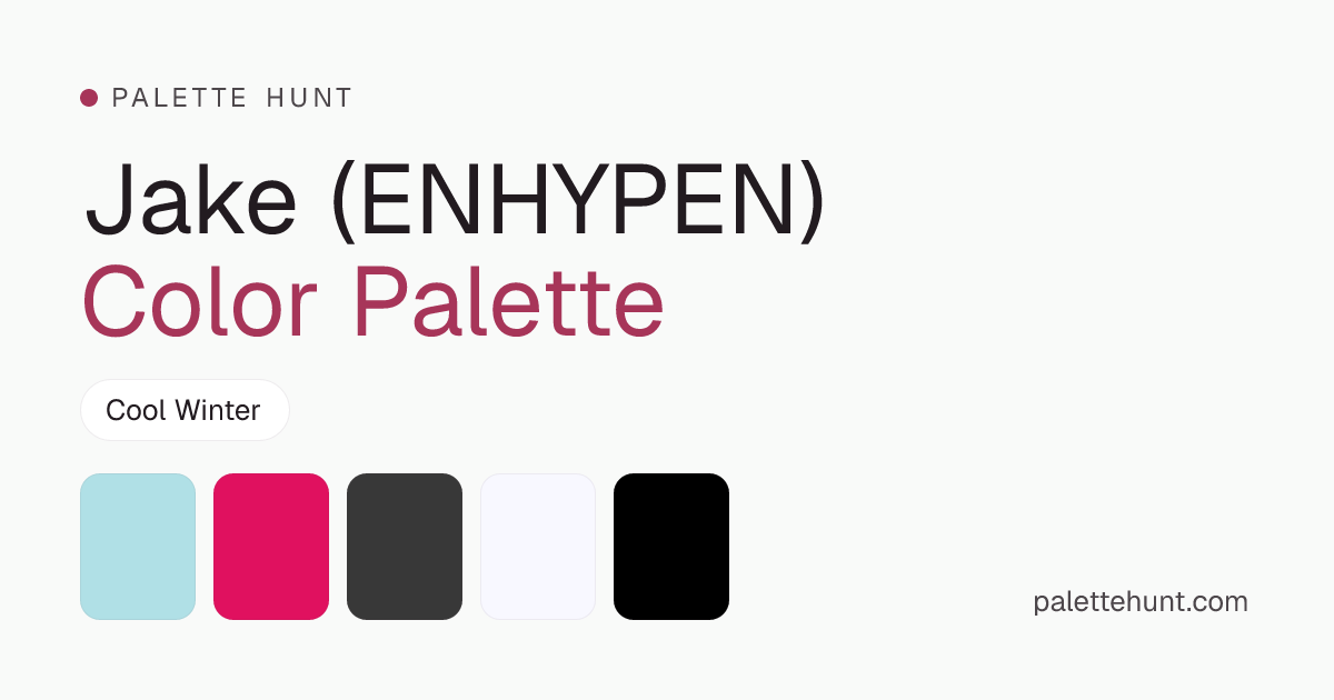 Jake (ENHYPEN) Color Analysis & Color Palette