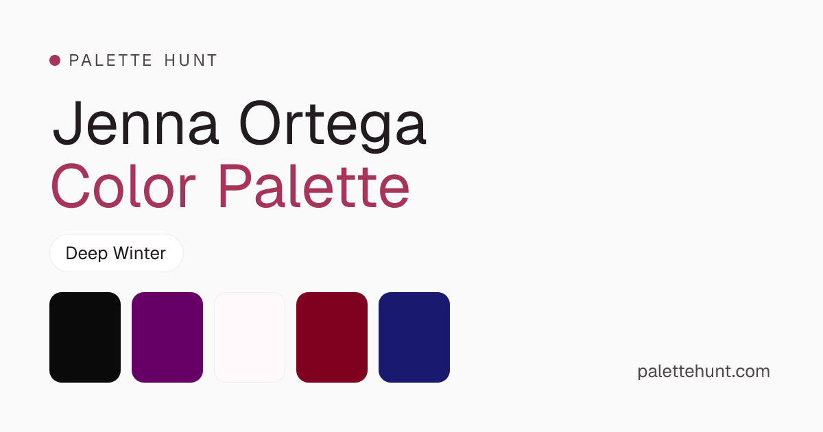 Jenna Ortega Color Analysis & Color Palette