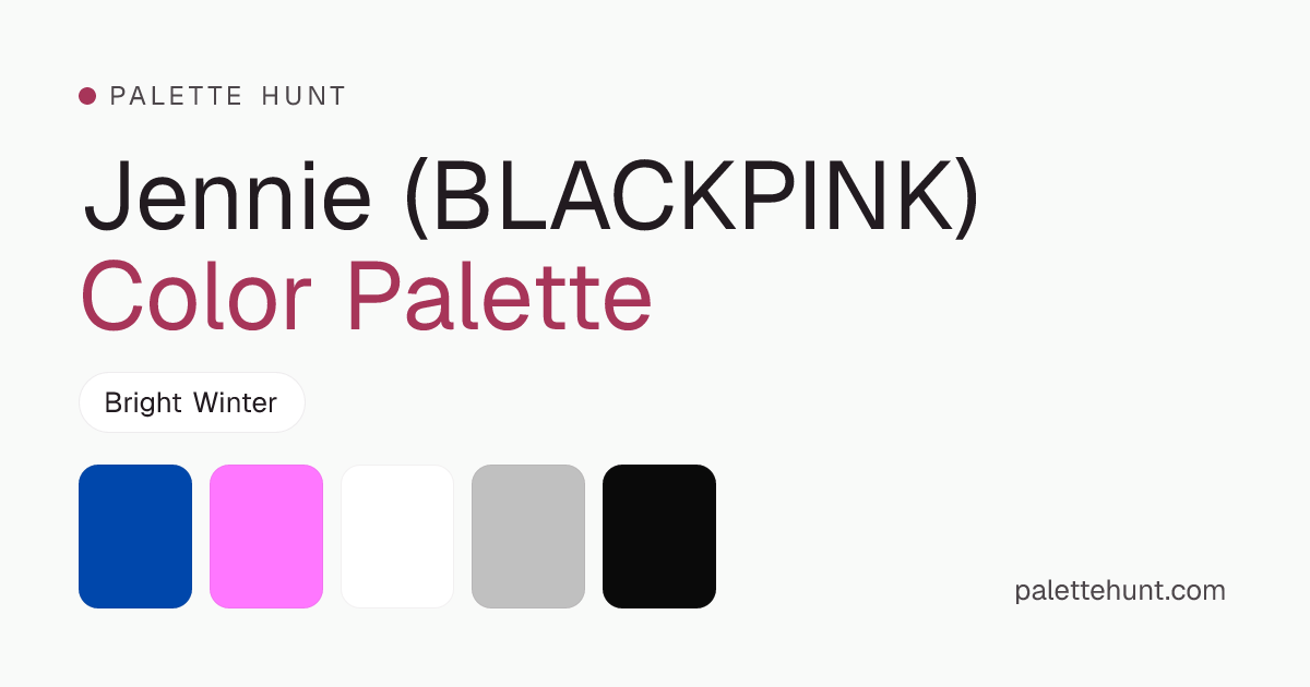 Jennie (BLACKPINK) Color Analysis & Color Palette