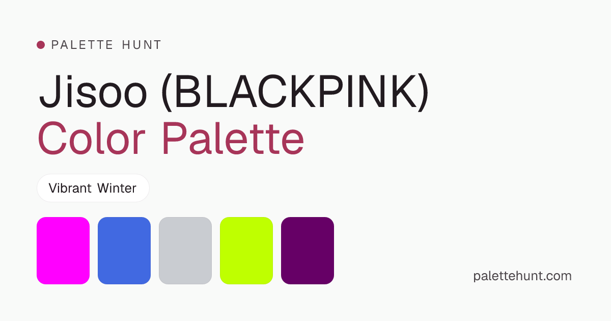 Jisoo (BLACKPINK) Color Analysis & Color Palette