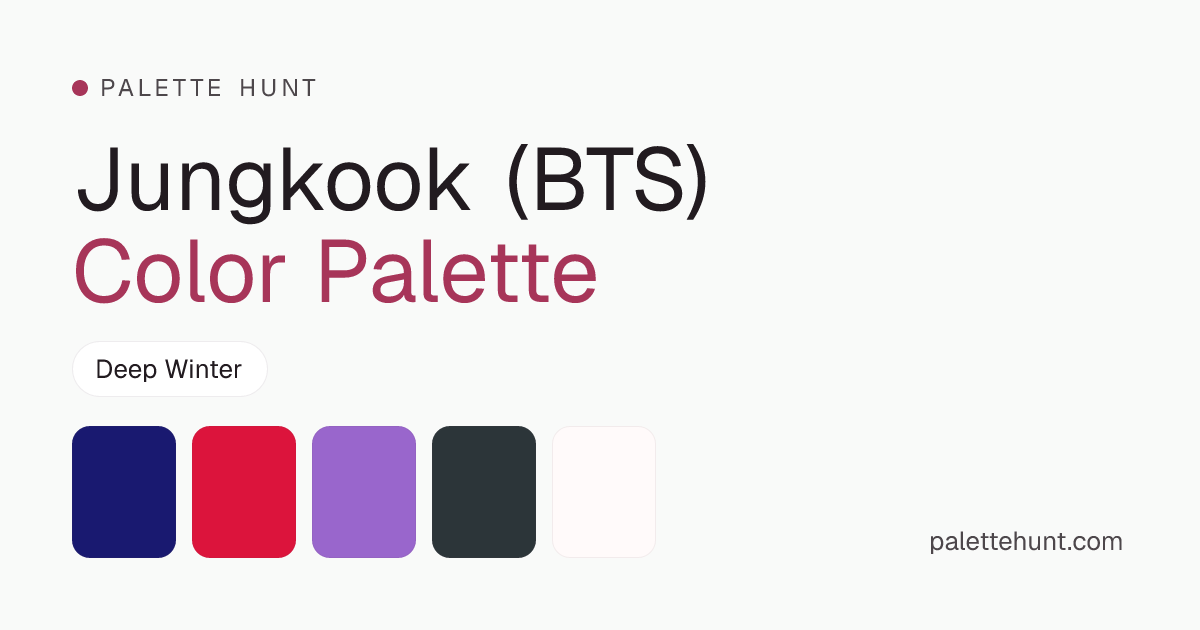 Jungkook (BTS) Color Analysis & Color Palette