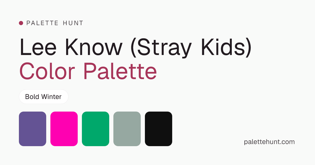 Lee Know (Stray Kids) Color Analysis & Color Palette