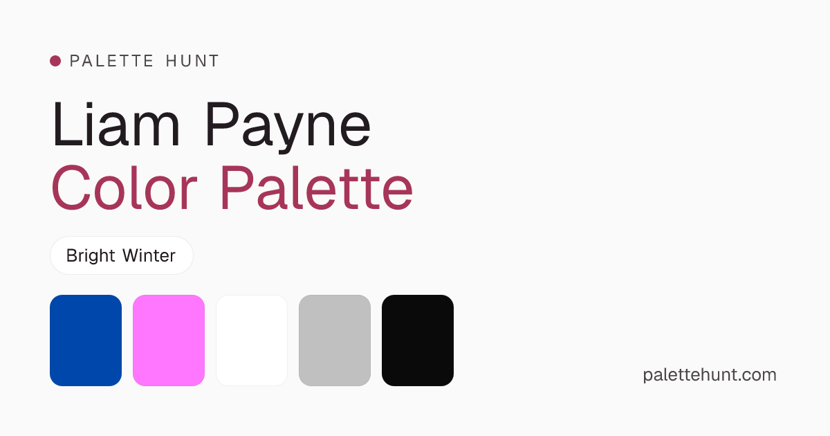 Liam Payne Color Analysis & Color Palette