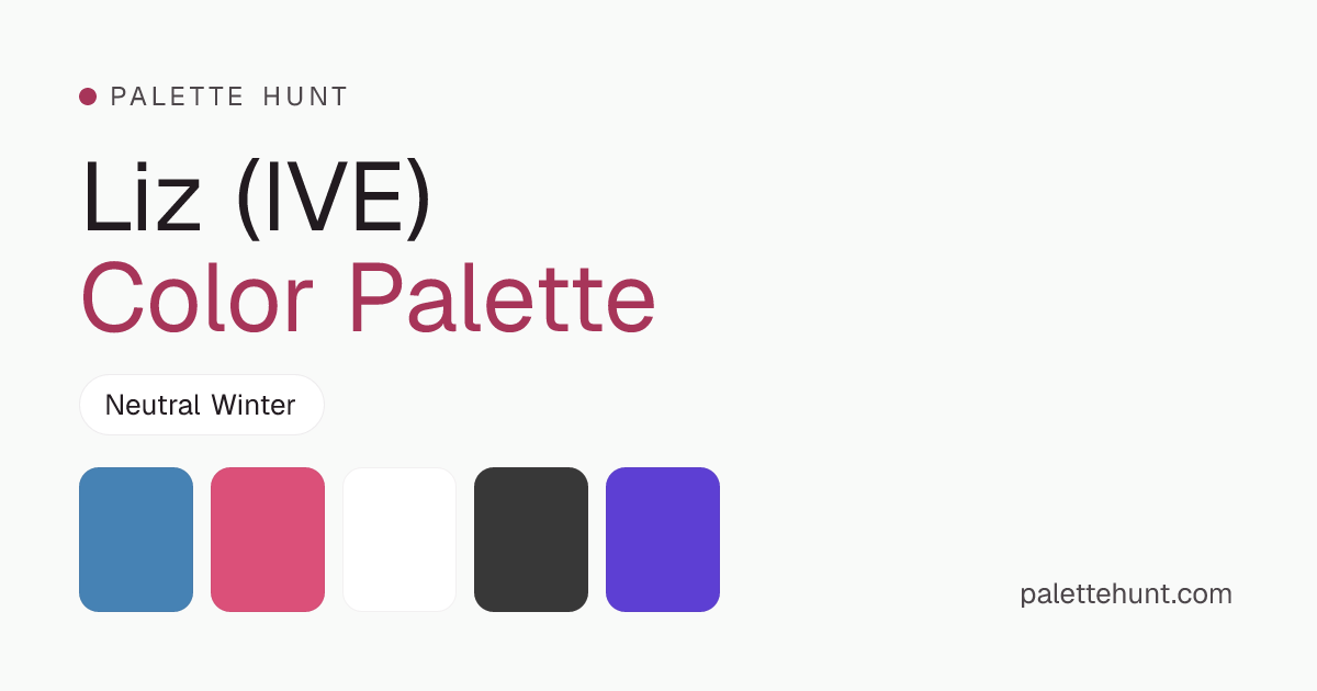 Liz (IVE) Color Analysis & Color Palette | Palette Hunt