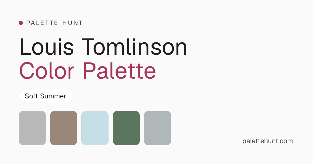 Louis Tomlinson Color Analysis & Color Palette