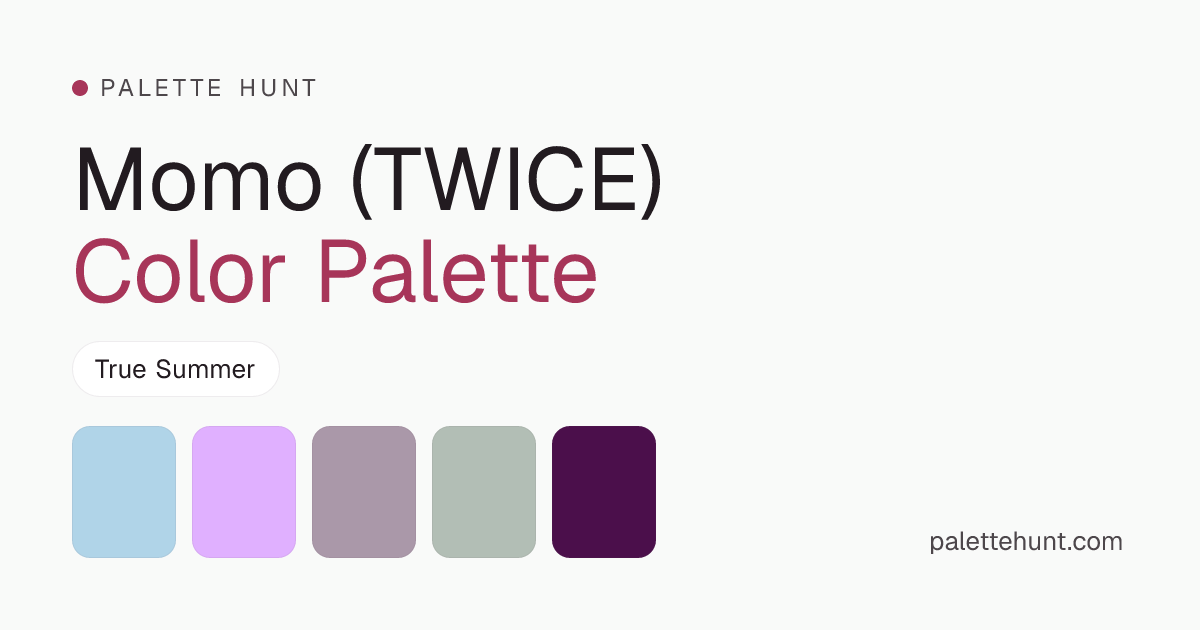 Momo (TWICE) Color Analysis & Color Palette