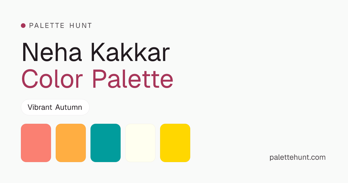 Neha Kakkar Color Analysis & Color Palette | Palette Hunt